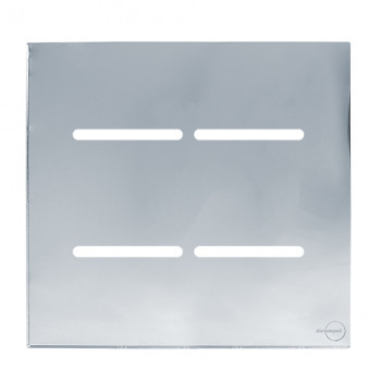 Placa p/ 4 Interruptores 4x4 - Novara Glass Espelhada